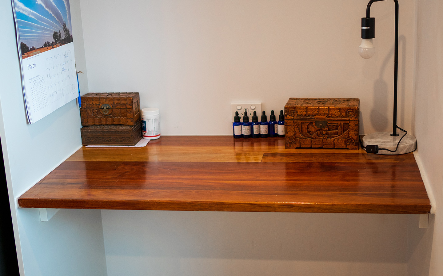 Lowered timber benchtop installed as an accessible kitchen home modification
