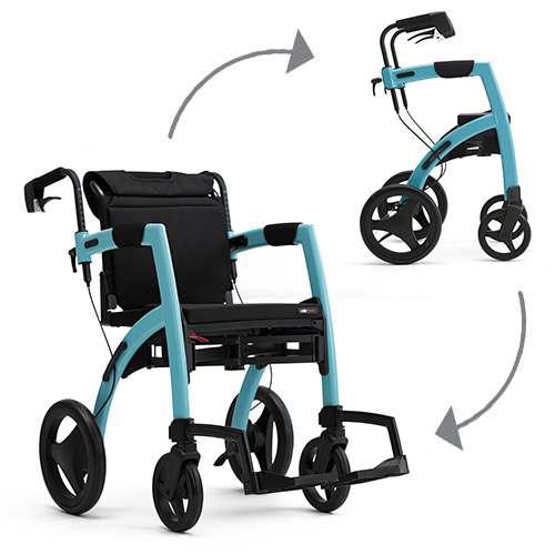 Rollz Motion 2 in 1 Walking Frame Wheelchair