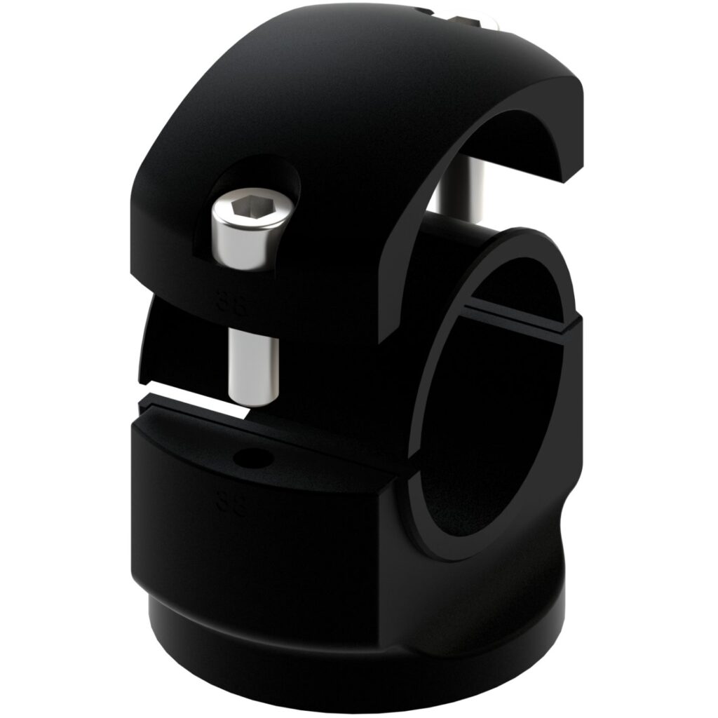 Udaption closed frame clamp for round wheelchair tubes